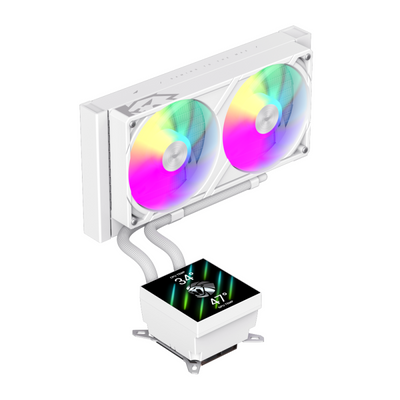 Gamemax CPU Liquid Cooler Glacier 240 LCD White — image 1