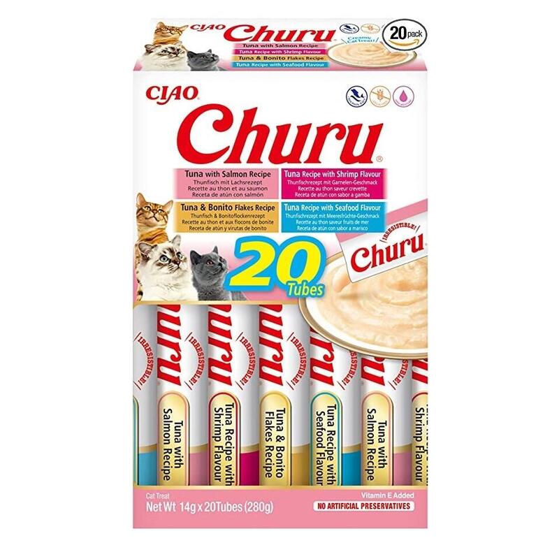 Inaba Rubber Gatos Churu Variety Box Seafood 20 X 14G