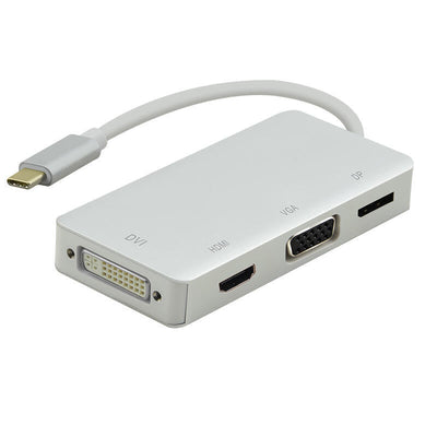 Helos Dockingstation, USB 3.1 Type-c St./DP/HDMI/DVI/VGA Bu, Premium 4K, Silver — image 1