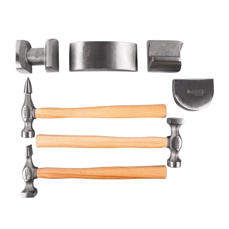 Neo Tools Set de Martillos Carrocero, 7 Piezas