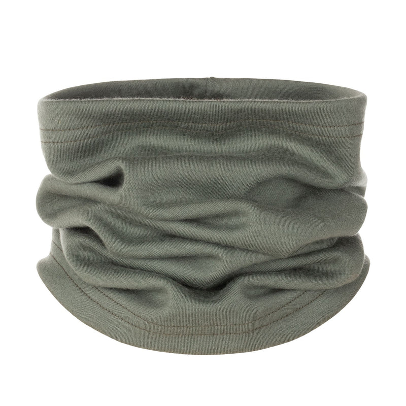 Khaki Green Single-Layer Merino Wool Tube Scarf