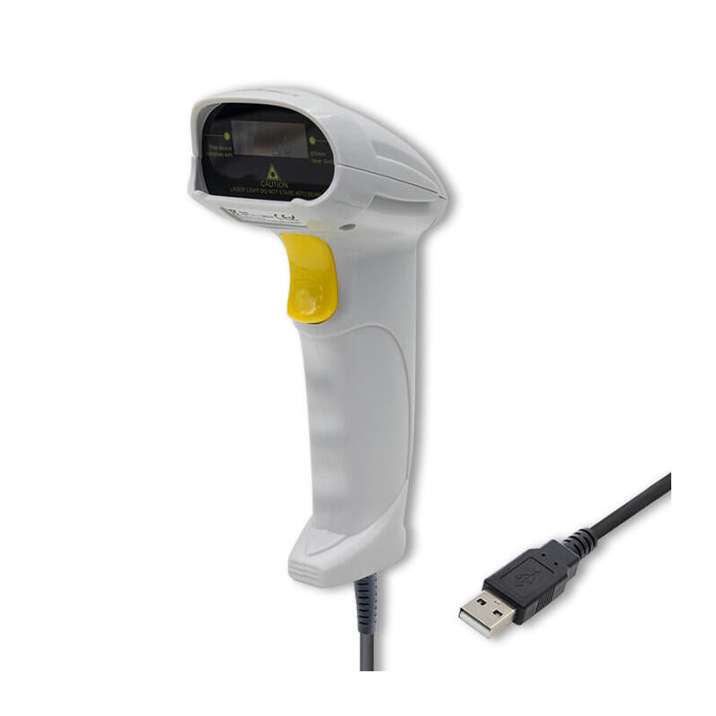 Qoltec Reader Code Barcodes Láser 1D USB White