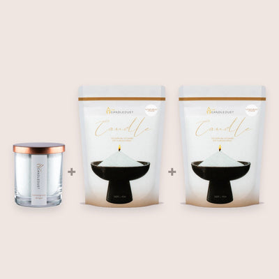 Lemongrass Ginger Starter Set, 160g Candle + 2 × 350g Refills