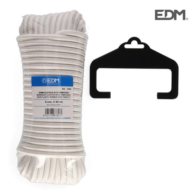 EDM Madeja 20M Rubber Elastica High Tenacidad White Calibre 8MM