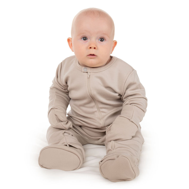 Merino Wool Baby Overall – Beige