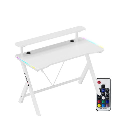 Huzaro Desk Gaming Biurko Hero 1.9 RGB White — image 1