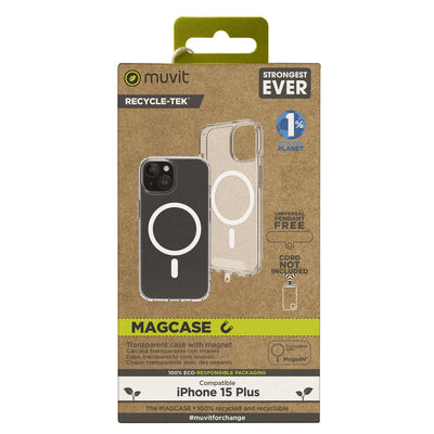Muvit For Change Case Recycletek Magsafe Compatible With Apple Iphone 15 Plus Transparent — image 1