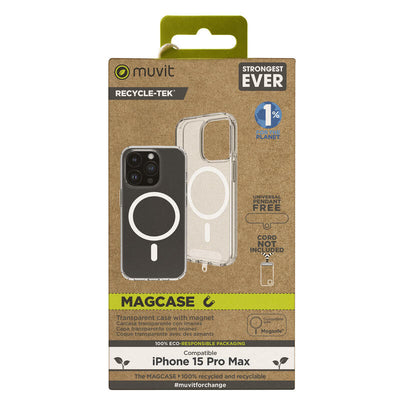 Muvit For Change Case Recycletek Magsafe Compatible With Apple Iphone 15 Pro Transparent — image 1