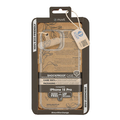 Muvit For Change Case Shockproof 2M Compatible With Apple Iphone 15 Pro Transparent — image 1