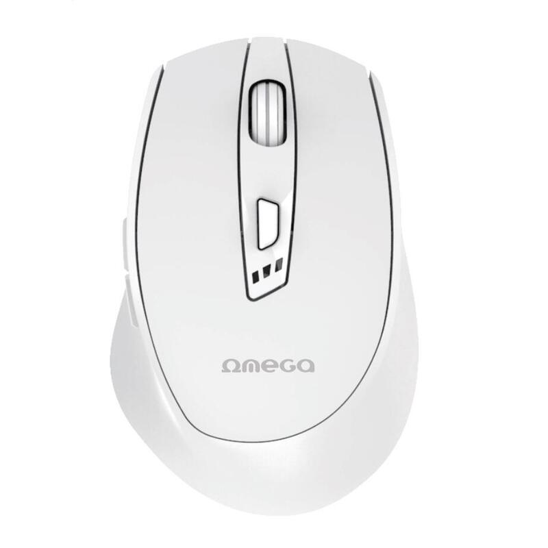 Omega Mouse Dual Wireless Bluetooth Rechargeable USB-C OMC529RWW White