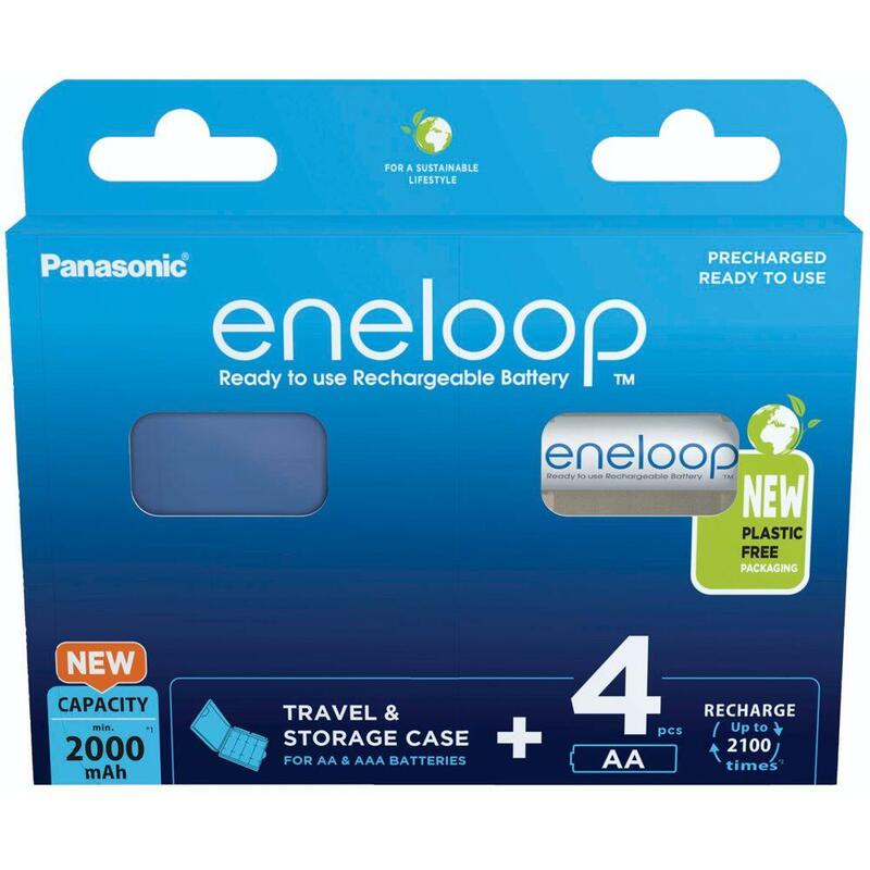 Panasonic Eneloop Mignon Aa 2000MAH Recargables + Akkubox BK-3MCDEC4BE 4 Pieces