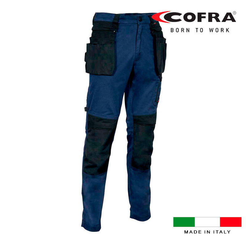 Cofra Trousers Kudus Blue Marino Black Size 42