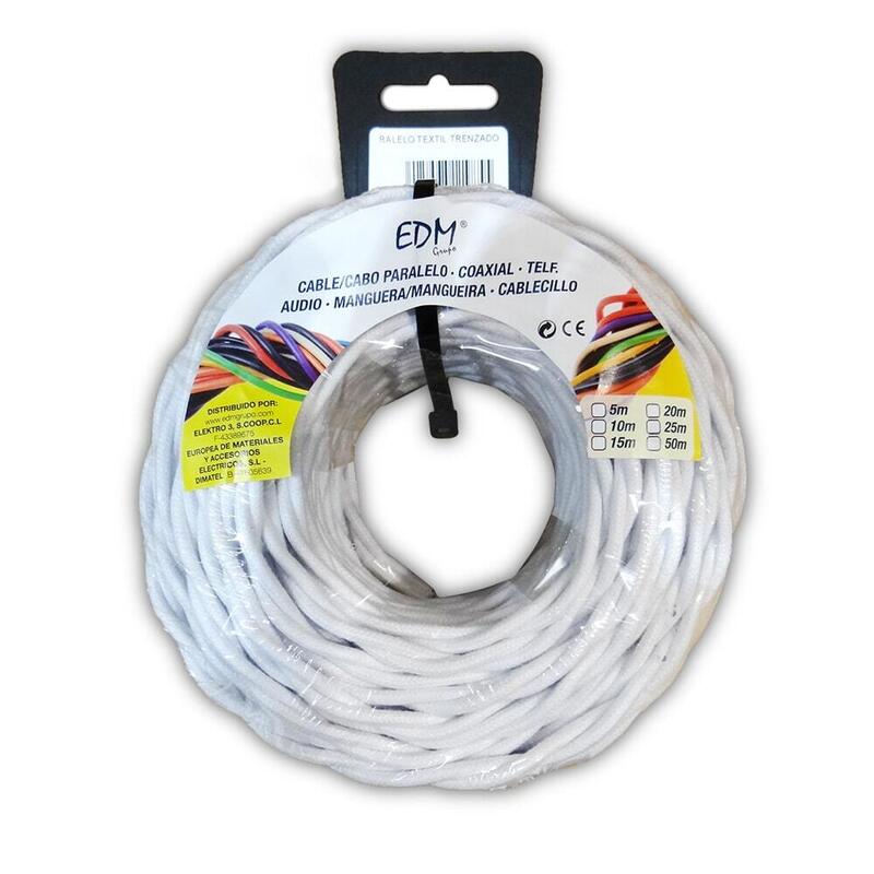 Paralelo Textil Trenzado 3X1MM White 25M