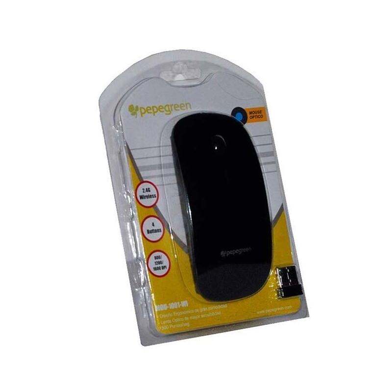 Pepegreen Mouse Wireless Black 4 Buttons