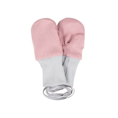 Pink Merino Wool Baby Mittens with Thumb