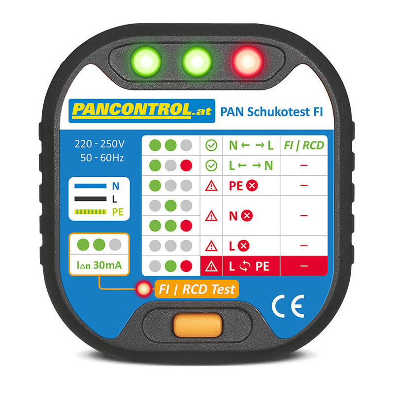 Probador Sockets Pan Schuko Type Test Fi