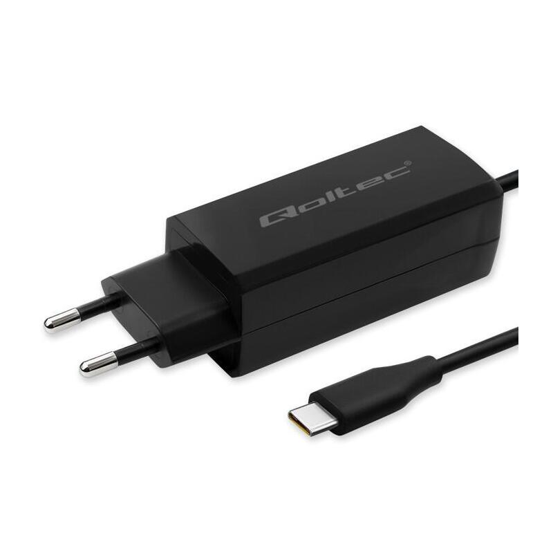 Qoltec 52420 90W GaN Super Fast Charger 5V 20V 3A 4.5A USB C 3.1