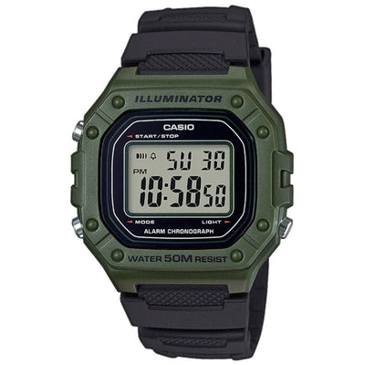 Casio Watch Digital Collection W-218H-3AVEF 45MM Green — image 1