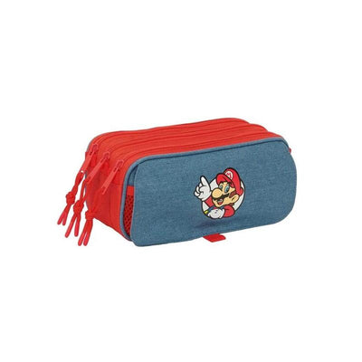Safta Super Mario Portatodo - 3 Compartimentos With Zip - Tape Rear Adaptable - Bolsillo Front Grille — image 1