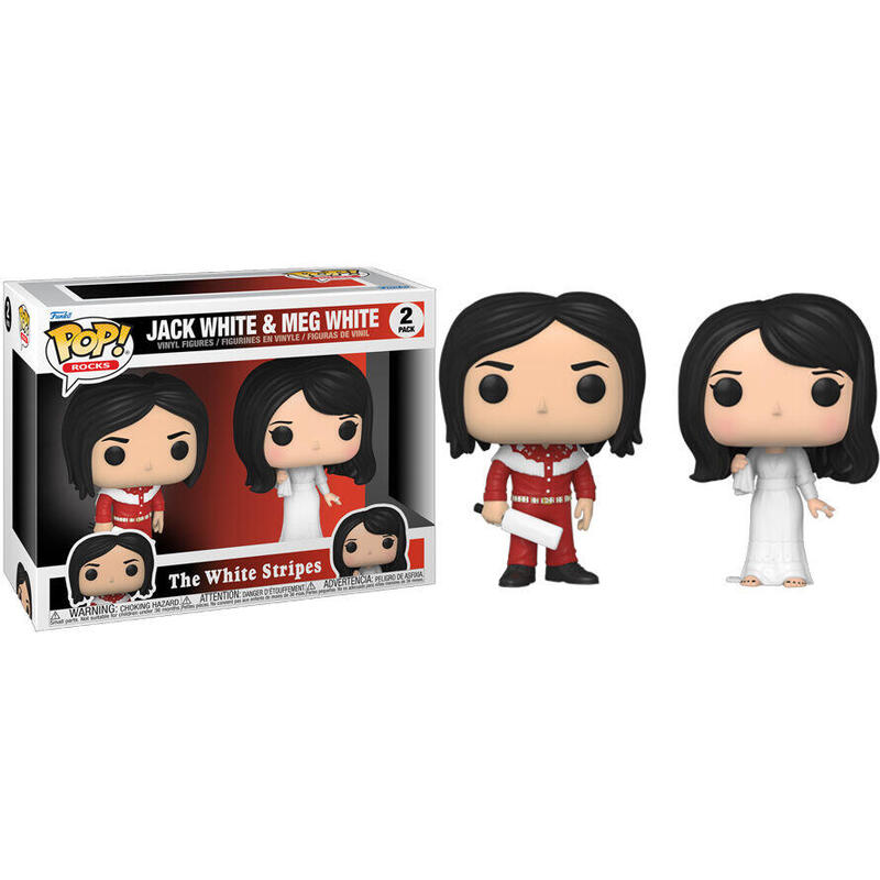 Set 2 Figuras Pop The Blanco Stripes Jack Blanco Y Meg Blanco