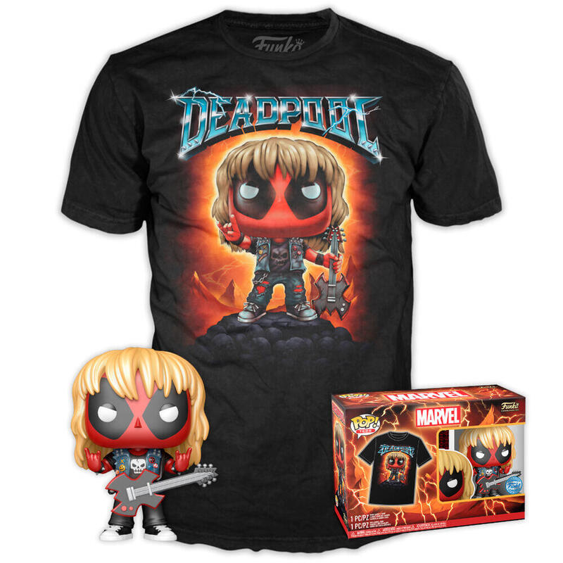 Set Figure Pop & Tee Marvel Deadpool Heavy Metal Size S