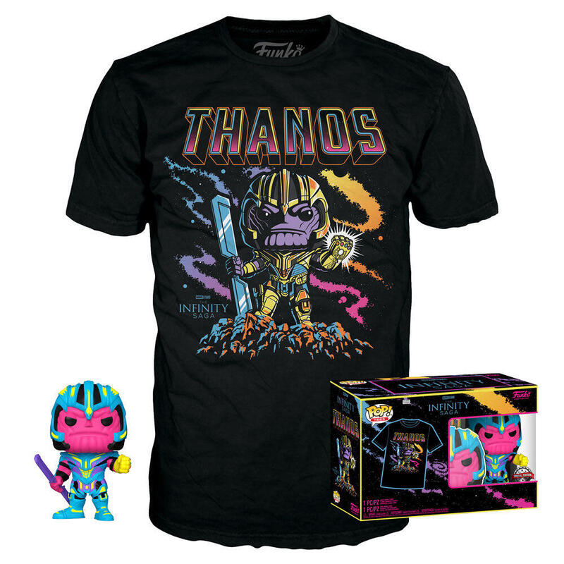 Set Figura Pop & Tee Marvel Infinity Saga Thanos Exclusive Tamaño S