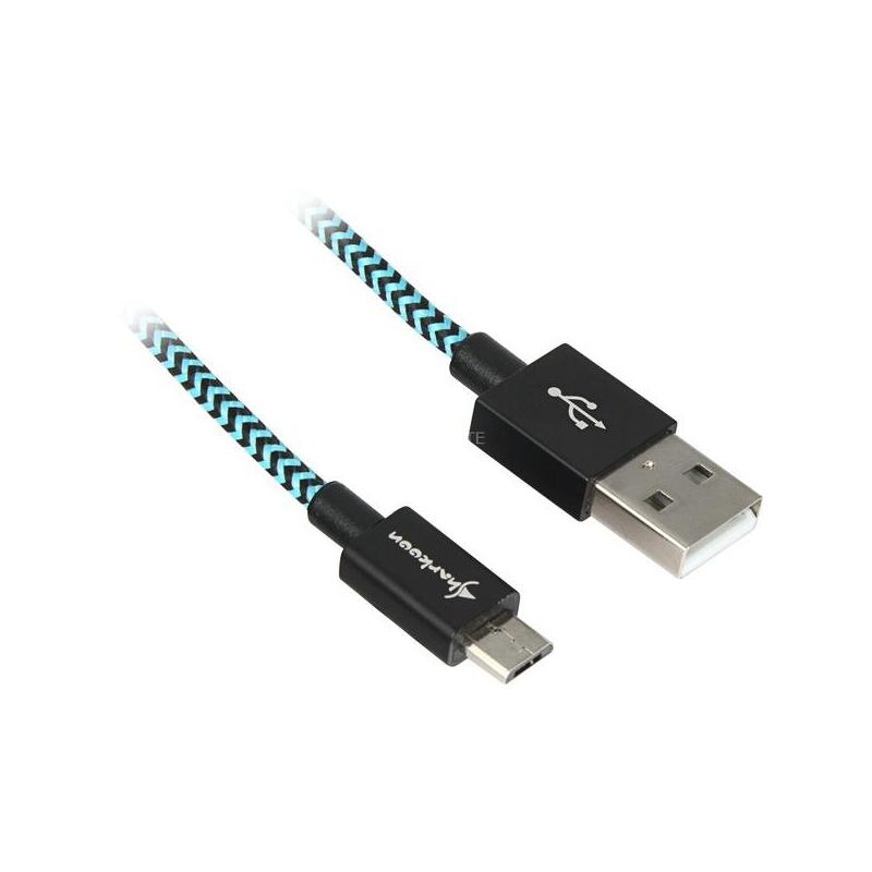 Sharkoon USB 2.0 Cable USB-A Plug Micro-usb Plug 4044951027095