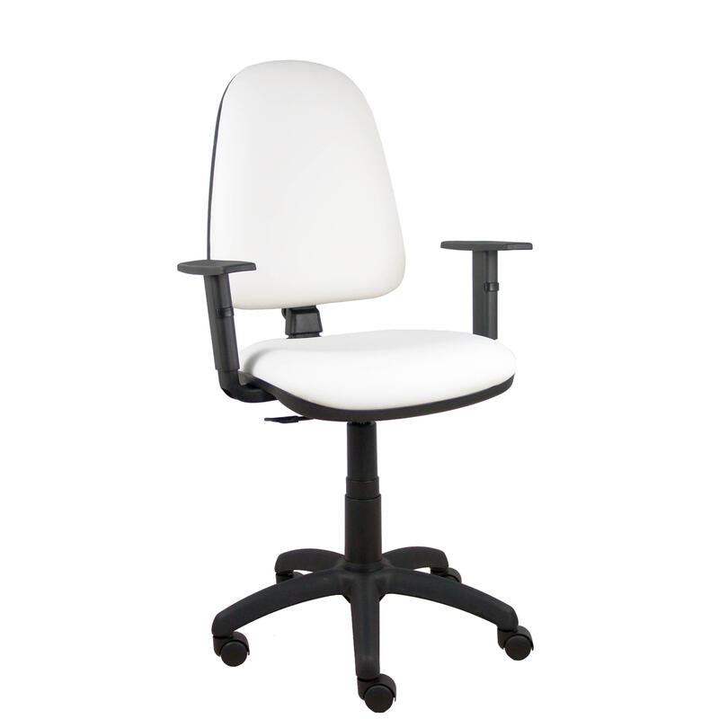 Chair Ayna Similpiel White Arms Regulables