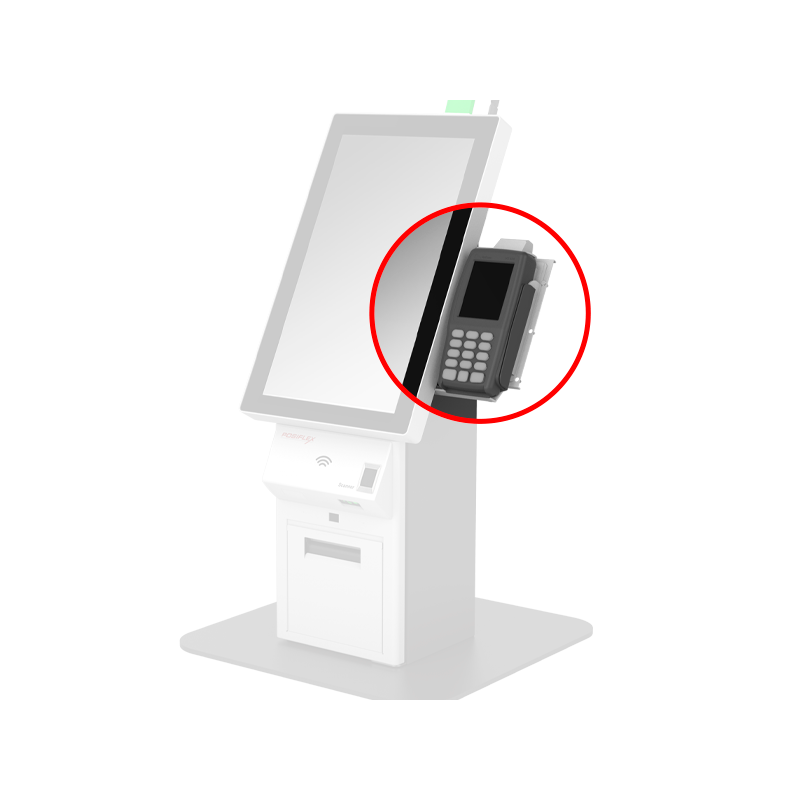 Stand Metallic Side Terminals Datáfono Verifone P400 Kioskos Posiflex Ek Mercury Series.