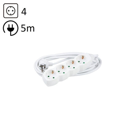 Technik Power Strip Power 4 Plugs 5,0M 16A White — image 1