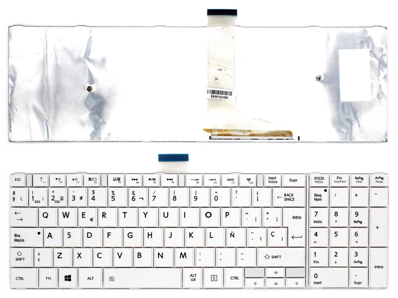 Keyboard Laptop Toshiba Satellite C50-A C50D-A White