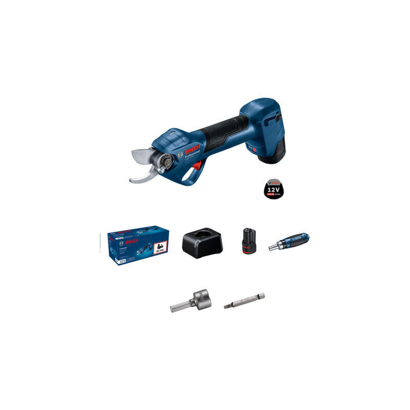 Bosch Scissors Podar Inalámbricas Professional Ggp 12V-25 Professional, 12 Voltios Blue/Black 2 Batteries Ione