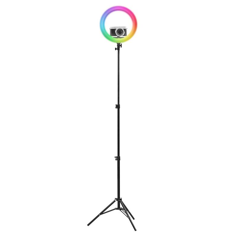 Tnb Influence - 14 LED Ring RGB + Tripod For Studio - White/ Black