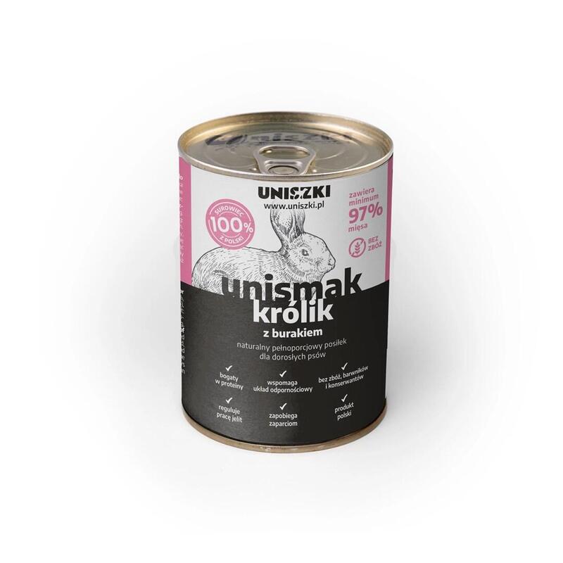 Uniszki Unismak Rabbit With Beetroot - Comida Húmeda Perros - 400G