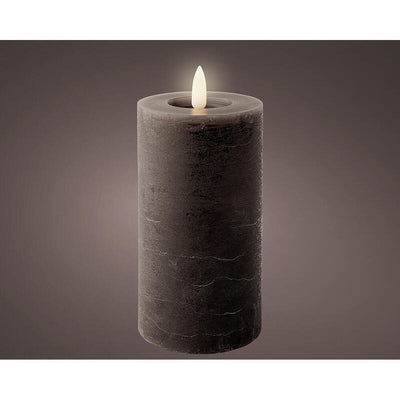Candle Cera LED Grey Surface Rústica, Ø7 X 15CM — image 1